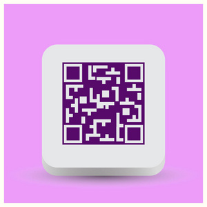 Qr 代码图标。Web 矢量风格