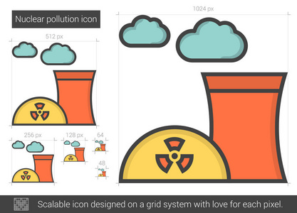 核污染线图标