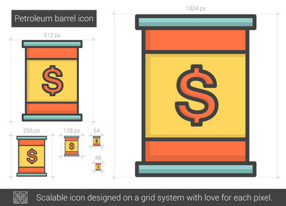 石油每桶线图标