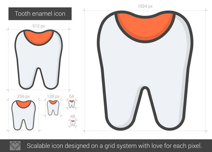 牙釉质线图标