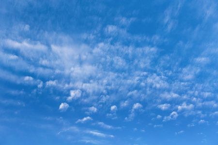 蓝蓝的天空，云在阳光灿烂的日子，景观背景纹理