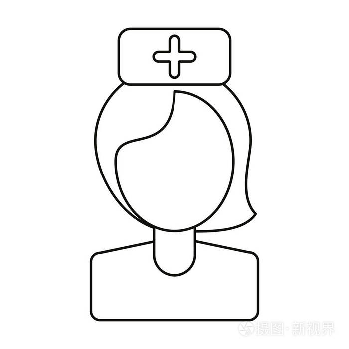 护士工作人员医疗医院细线