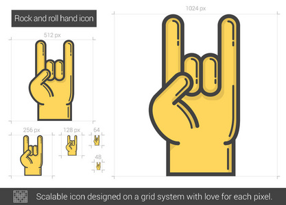 摇滚乐手线图标图片