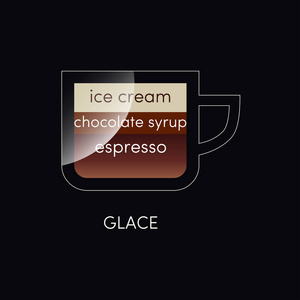 孤立的黑色背景平面样式的咖啡杯。矢量图