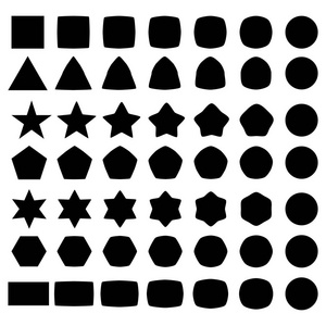 一组几何形状元素徽标图片