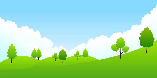 新绿树风景背景图片