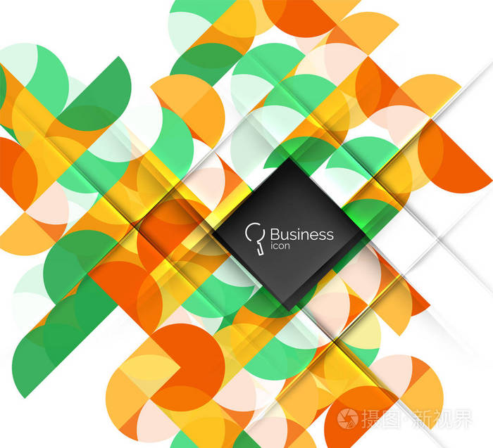 矢量圆和三角形的抽象背景