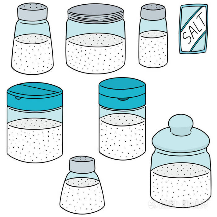 向量集的盐插画-正版商用图片0xf6lf-摄图新视界