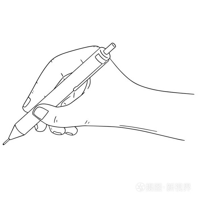 向量集的手用铅笔写字插画-正版商用图片0xf6q6-摄图新视界
