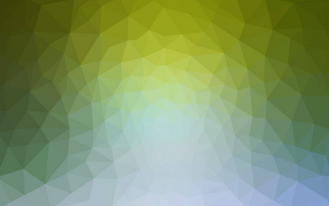 绿色的光矢量多边形设计模式。渐变中的三角形折纸样式包括