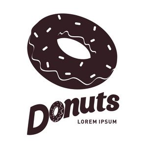 甜甜圈插画图片