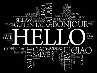 你好词云在不同的世界的语言照片
