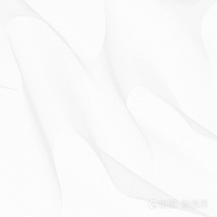 白色抽象波浪线背景