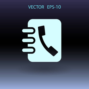 通讯录文件平面图标的通讯录.矢量图照片