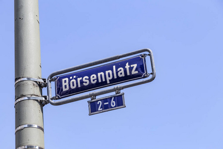 街道名称 Boersenplatz 在搪瓷标志