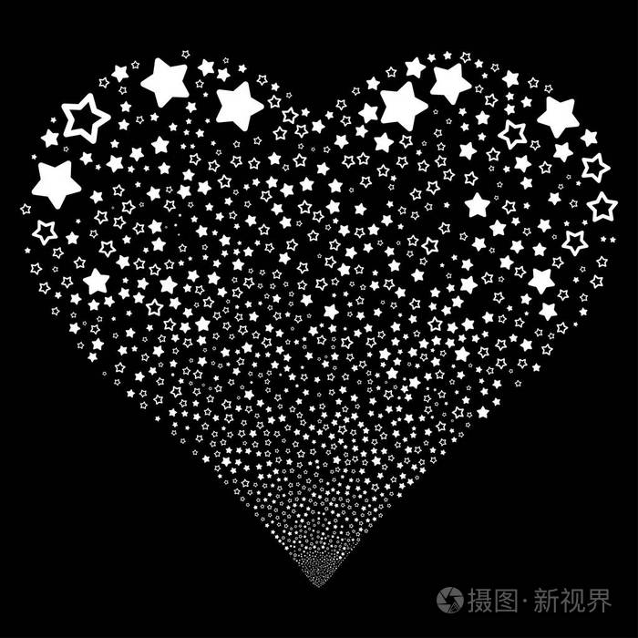 装饰星星烟花心