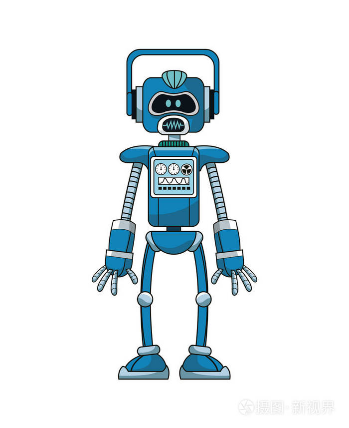 蓝色机器人智能人工
