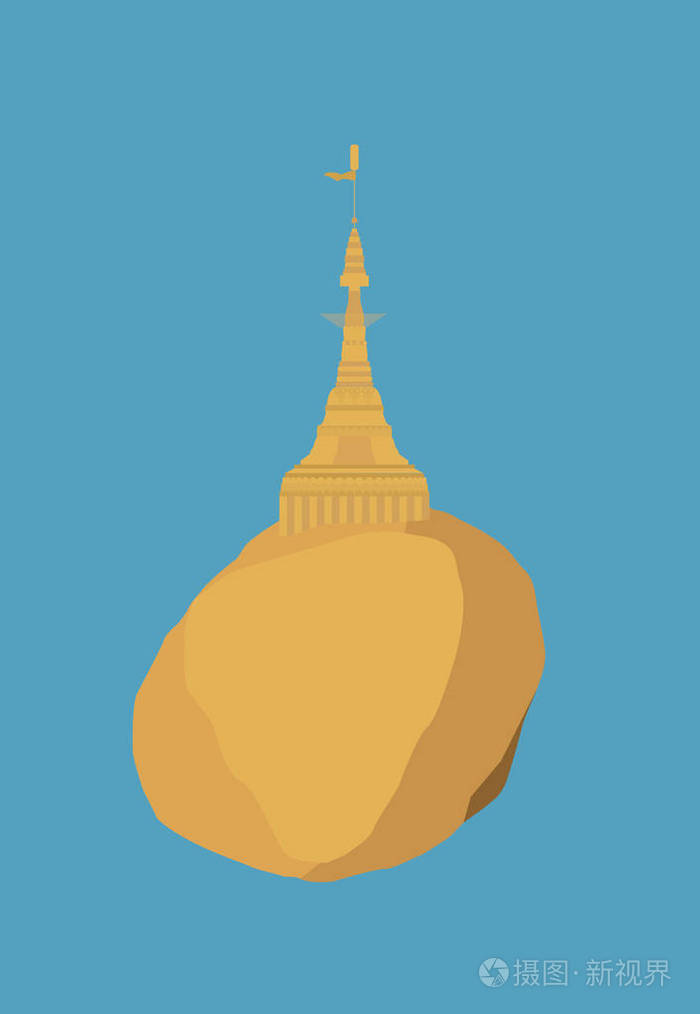 kyaikhtiyo金岩石缅甸