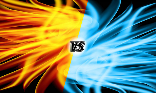 vs 字母.火焰战斗背景设计.竞争理念.斗争的象征照片