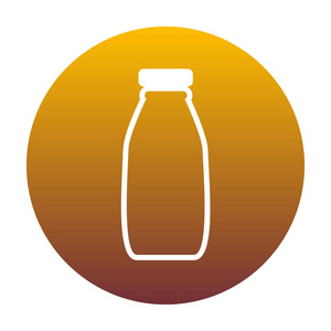 牛奶瓶标志。中金梯度作为 b 的圆的白色图标