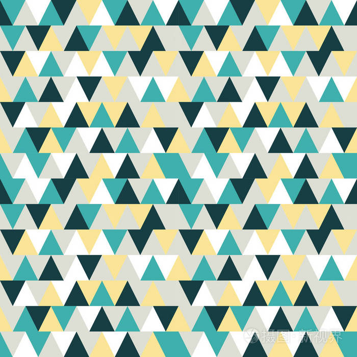 无缝三角形图案.三角形的背景.几何求同