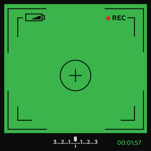 模板聚焦相机的屏幕.视频照片