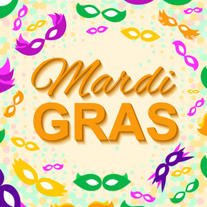 背景与 Mardi Gras 面具