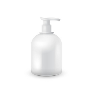 用您的徽标液体肥皂 jar 和设计很容易地更改颜色。肥皂膏，洗涤剂的现实白色化妆品容器。模拟了瓶
