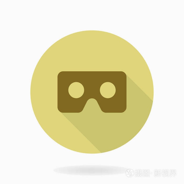 精美的矢量平面带vr徽标的图标