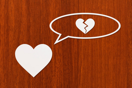 脆弱的心思考已经坏了.抽象的概念形象照片