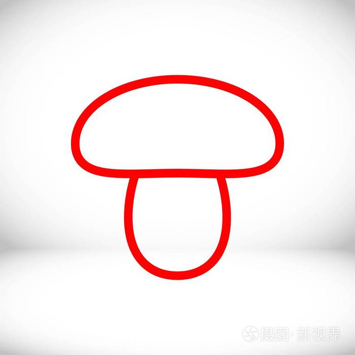 蘑菇图标股票矢量插图平面设计