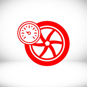 空气压力传感器图标股票矢量插图平面设计照片