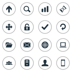 9简单的应用程序图标集可以发现这种元素作为砂计时器智能手机web