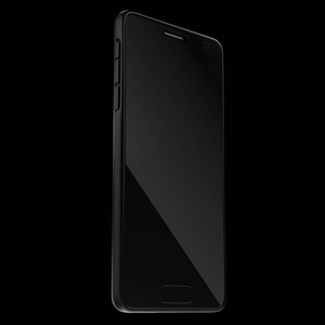 现实的黑色智能手机或手机模板。3d 渲染