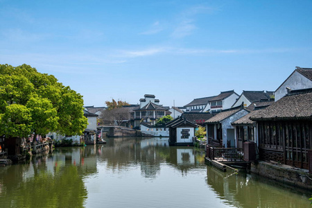 吴江市与古镇的小桥流水人家图片