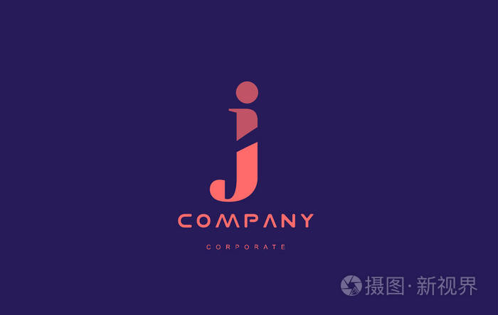 j公司小写字母标志图标设计