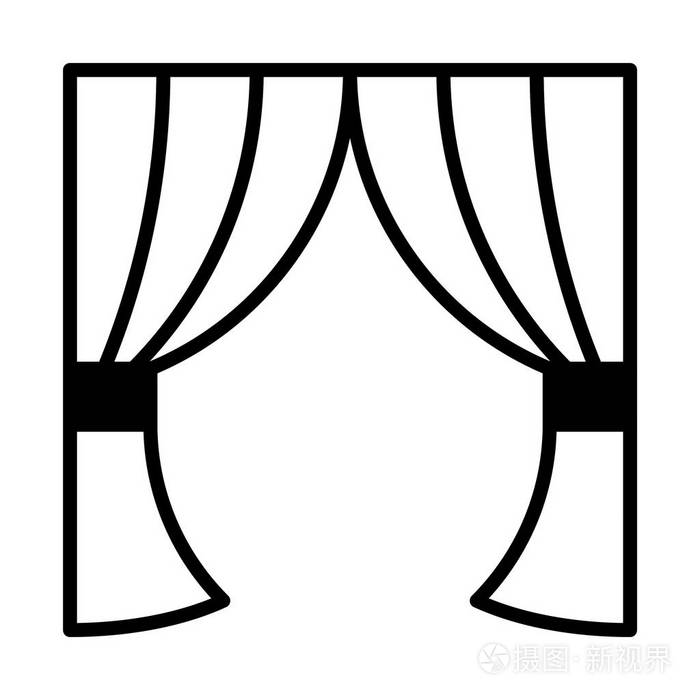 窗帘图标的设计
