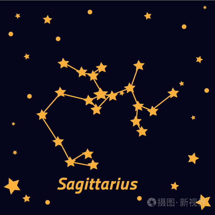 射手座星座上布满星星的天空