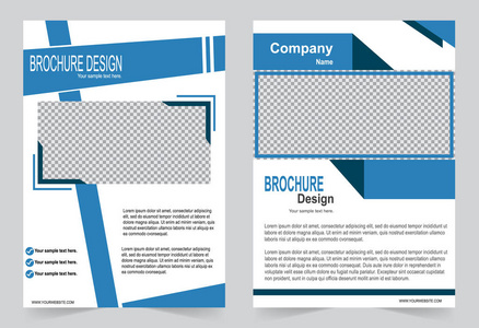 海报设计蓝色模板宣传册模板图片