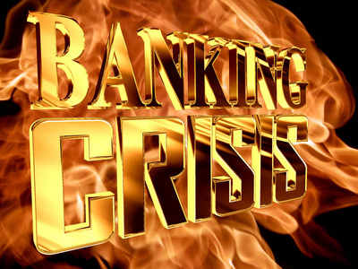金文本银行业危机背景下的火焰中