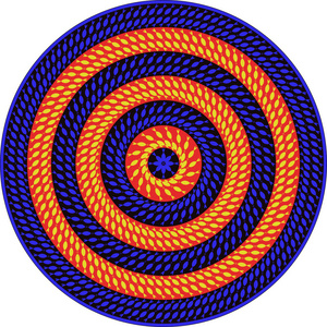 矢量抽象倾斜形状圆形图案的曼荼罗