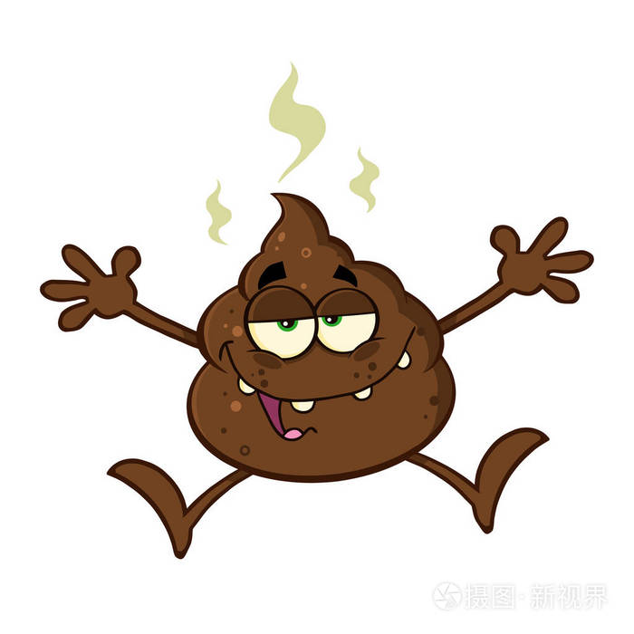 快乐的便便卡通吉祥物