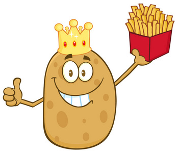 微笑国王马铃薯卡通照片