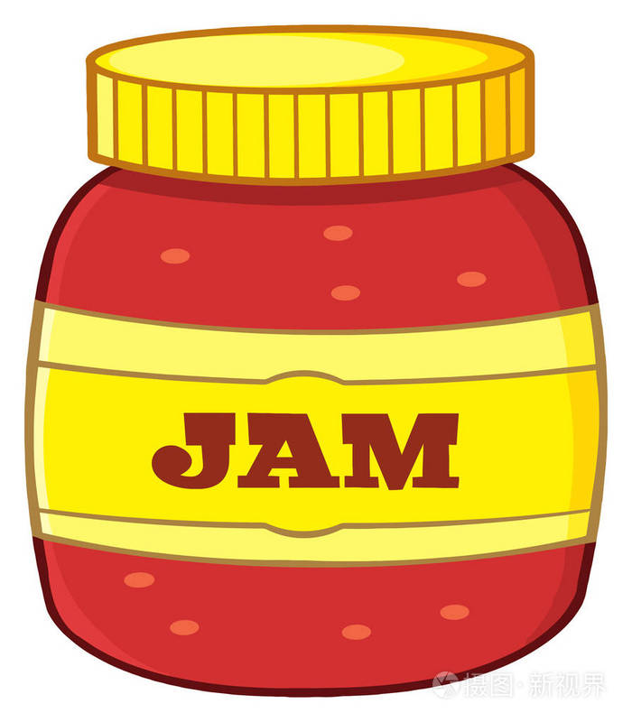 卡通罐果酱