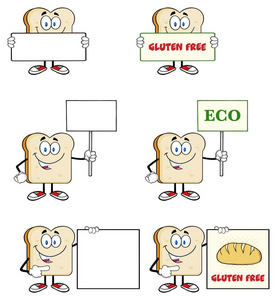面包切片卡通吉祥物图片