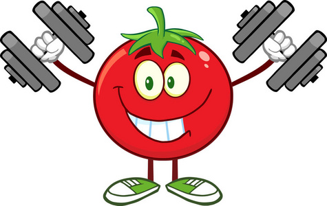 性格开朗的番茄番茄的卡通人物照片