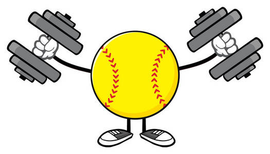 垒球露脸卡通吉祥物字符