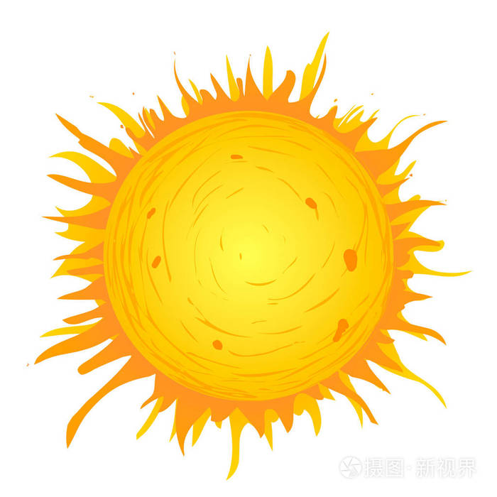 在白色背景上的太阳