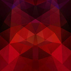 几何图案，多边形三角形矢量在棕色 黑色 红色色调的背景。图模式