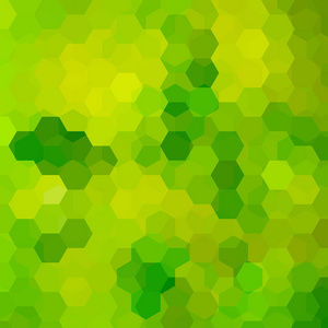 几何图案，矢量背景与绿色色调的六边形。图模式
